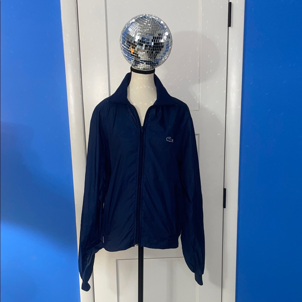 Chic Navy Blue Zip-Up Jacket